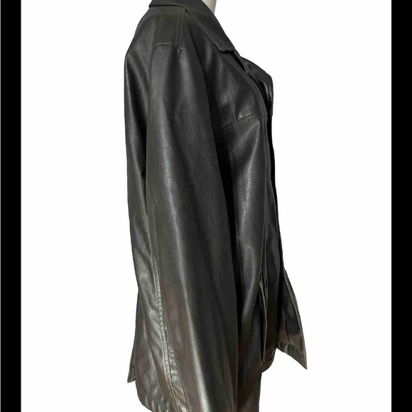 Whispering Smith Men’s Large Brown Button Up Jacket, Pockets Side Pockets, - Picture 4 of 14